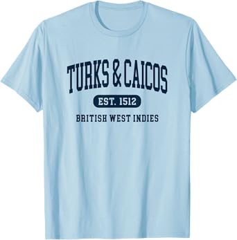 Turks and Caicos Islands Retro Preppy Throwback Souvenir T-Shirt