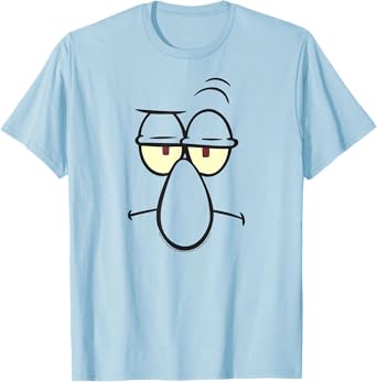 SpongeBob SquarePants Serious Squidward Face Cartoon Costume T-Shirt