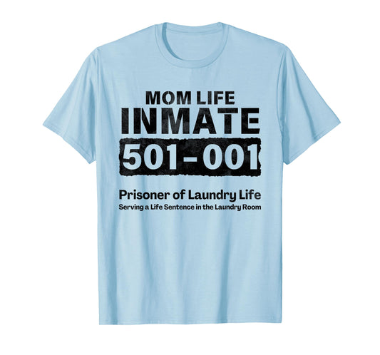 Mom Life Prisoner Inmate Funny Jail Halloween Costume T-Shirt