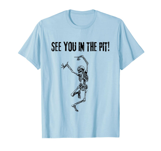 Moshing pit with skeleton - Moshing circle - mosh pit T-Shirt