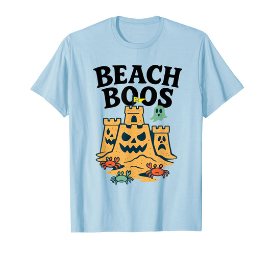 Halloween Beach Boos Sandcastle Ghost Crabs Spooky T-Shirt