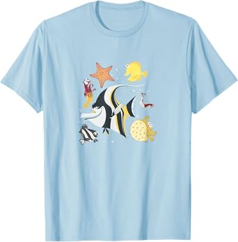Disney Pixar Finding Nemo Fish Tank Gang Group Shot Logo T-Shirt