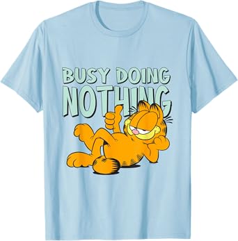 Garfield Classic Laying Down Busy Doing Nothing Thumbs Up T-Shirt