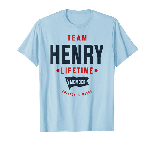 Team Henry Lifetime Member Funny Name Henry T-Shirt