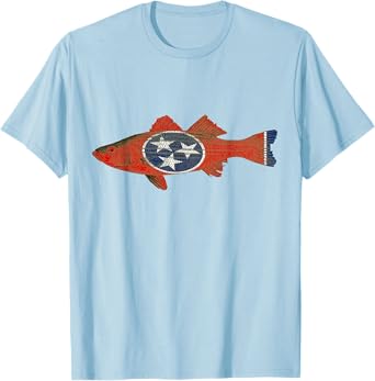 Tennessee Volunteer State Fish Flag Shirt for Men Women Yout T-Shirt