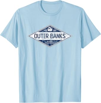 Vintage Outer Banks OBX North Carolina Retro Badge Souvenir T-Shirt
