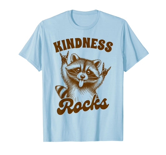 Rock n Roll Music Band Racoon Musician Kindness Rocks T-Shirt