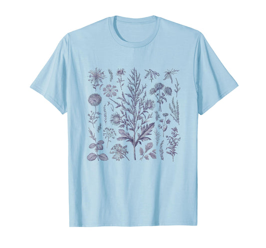 Vintage Inspired Flower Botanical Naturalist T-Shirt