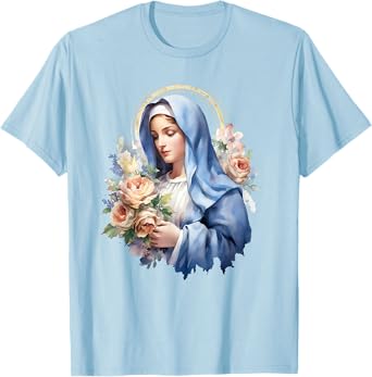 Virgen Mary La Virgen De Guadalupe Rosa for Men Woman T-Shirt