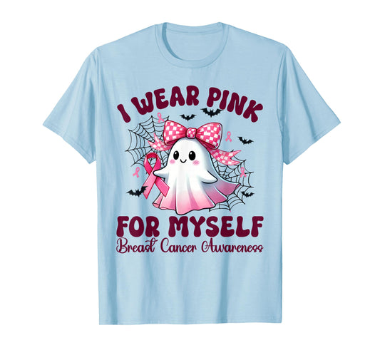 I Wear Pink for myself Breast Cancer Awareness halloween T-Shirt