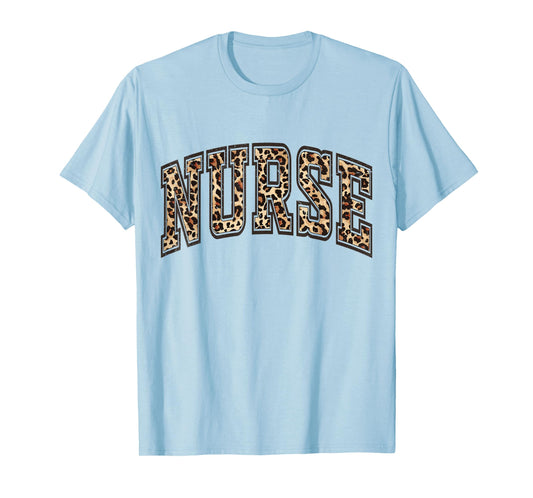 Leopard Nurse RN LPN ER Nursing School Nurse Practitioner T-Shirt