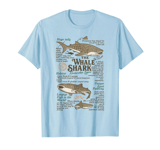 Whale Shark Anatomy Ocean Sea Animal Ocean Exploring Lover T-Shirt