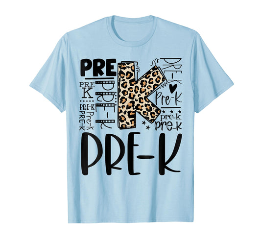 Pre-K Typography Team Vintage Pre-K Teacher Back To School T-Shirt