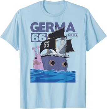 One Piece Anime Germa 66 Ship Sailing the Seas T-Shirt