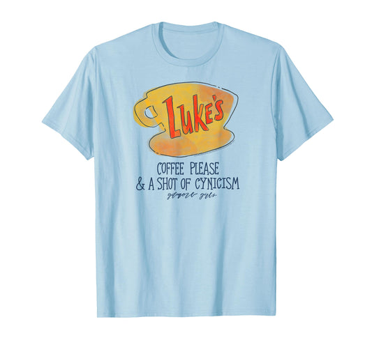 Gilmore Girls Luke's Diner Watercolor Coffee Please TV Show T-Shirt