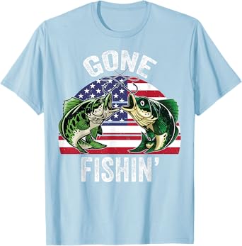 Gone Fishing Dad Shirt Fathers Day Gift For Grandpa T-Shirt