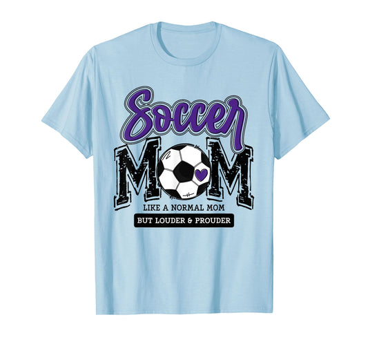 Soccer Mom Purple Soccer Player Calls Me Mama Soccer Team T-Shirt