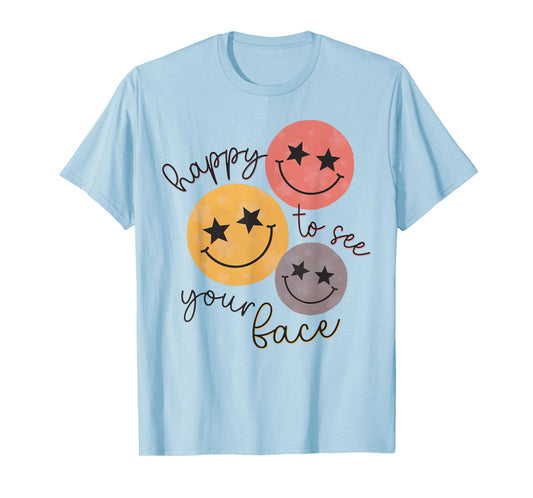 Happy To See Your Face Teacher Disco Ball Back To School T-Shirt