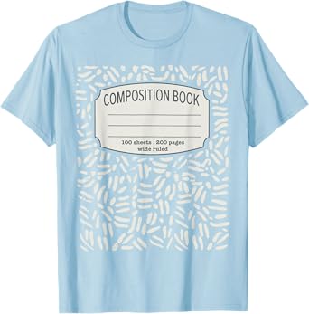 Composition Notebook Costume - Matching Group Halloween T-Shirt
