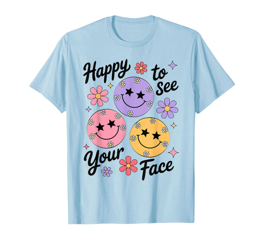 Happy To See Your Face Teacher Disco Ball Back To School T-Shirt