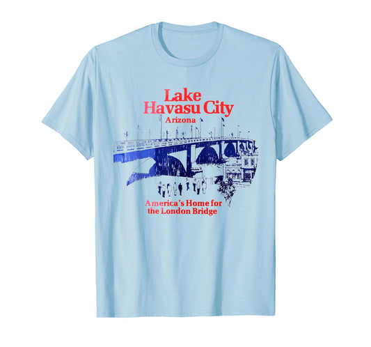 Lake Havasu City Arizona Bridge Illustration Vintage T-Shirt