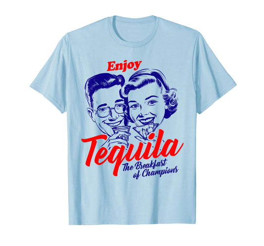 Enjoy Tequila Breakfast of Champions Vintage Retro T-Shirt
