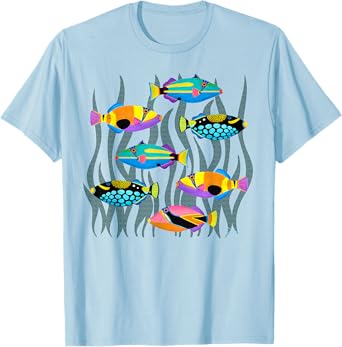 Hawaiian Triggerfish Coral Reef Tropical Fish T-Shirt T-Shirt