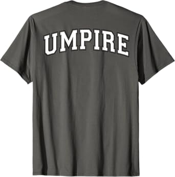 Umpire Baseball Softball Vintage White Black on the back T-Shirt