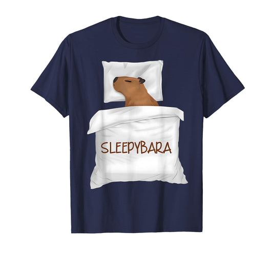 Capybara Official Sleep Pajamas Nightgown Sleepybara Rodents T-Shirt
