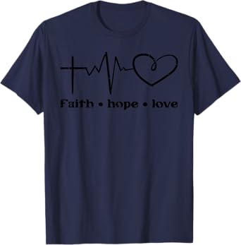Cross Faith Hope Love God Jesus Christian Men Women Kids T-Shirt
