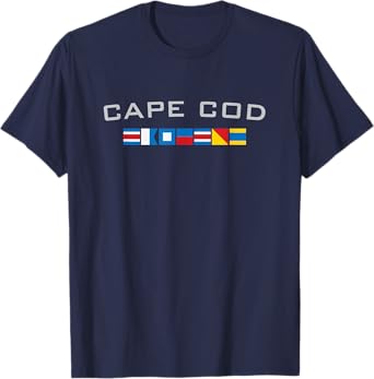 Cape Cod Massachusetts Souvenir Nautical Flags T-Shirt
