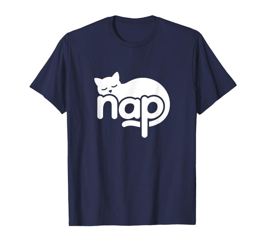 Nap Cat Word Art - Napping, Sleep & Self-Care Design T-Shirt