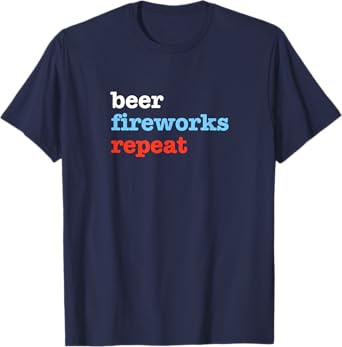 Beer Fireworks Repeat T-Shirt