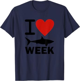 Week of Shark Heart Funny Sharks Shirt Great Discovery Time T-Shirt