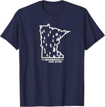 Minnesota State Parks Nature Outdoors MN Camping Gift Tee T-Shirt