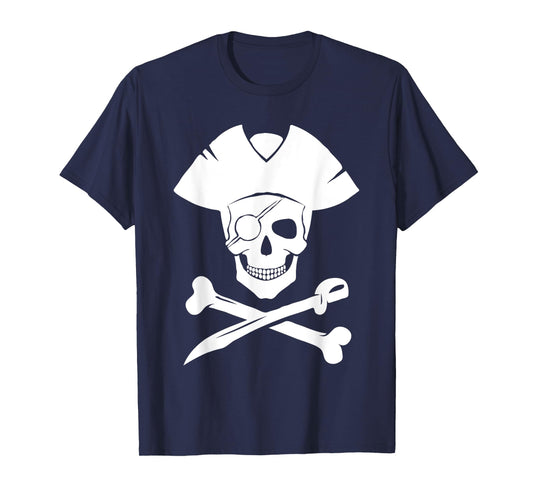 Pirate Skull And Crossbones Skeleton Halloween For Kids Boys T-Shirt