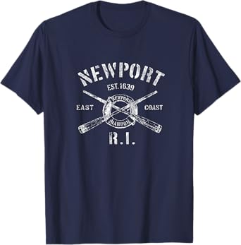 Newport Rhode Island RI T-Shirt Vintage Nautical Boating Tee T-Shirt