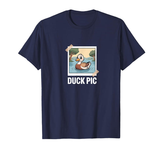 Duck Pic Funny Sarcasm Irony Duck Sarcastic Photo Fun T-Shirt