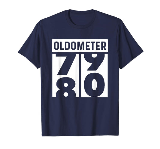 Classic Car Truck Tractor Auto Mechanic Collector Oldometer Odometer Funny 80th Birthday Gift 80 yrs Old Joke T-Shirt