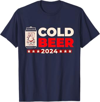 Cold Beer 2024! Presidential Election Beer Lover's Parody T-Shirt