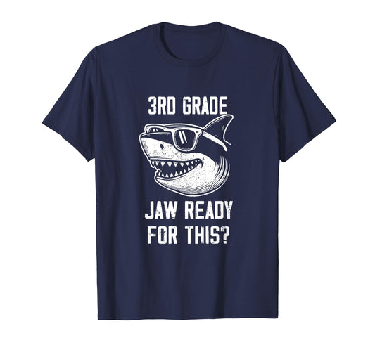 3RD Grade Jaw Ready For This Kids Shark Ocean Wildlife T-Shirt