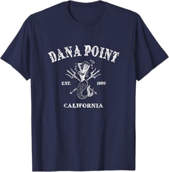 Dana Point CA T-Shirt Vintage Mermaid Nautical Tee