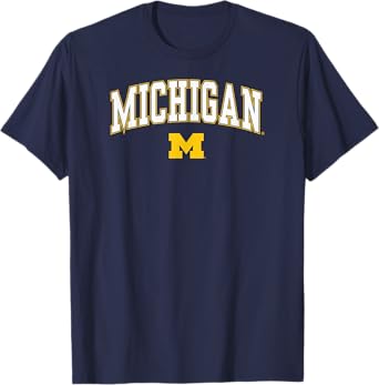 Michigan Wolverines Arch Over Navy Officially Licensed T-Shirt