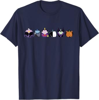 Disney Villains Halloween Pumpkin Characters Lineup T-Shirt