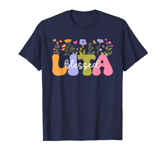 Blessed Lita Grandma Groovy Lita Grandmother T-Shirt