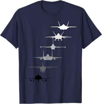 Air Force Fighter Jets F-4 F-111 F-15 F-16 F-22 F-35 T-Shirt