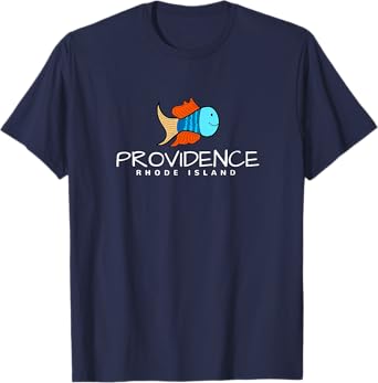 Providence RI T-Shirt, Rhode Island Fun Fish Tee T-Shirt