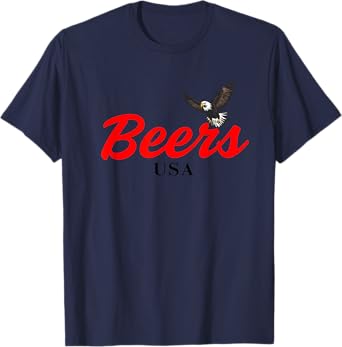 Fun Graphic-Beers USA (with Bald Eagle Graphic) T-Shirt