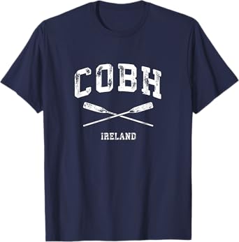 Cobh Ireland Vintage Nautical Crossed Oars T-Shirt