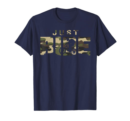 Mountain Bike Just Ride Camo MTB Trail Outdoor T-Shirt